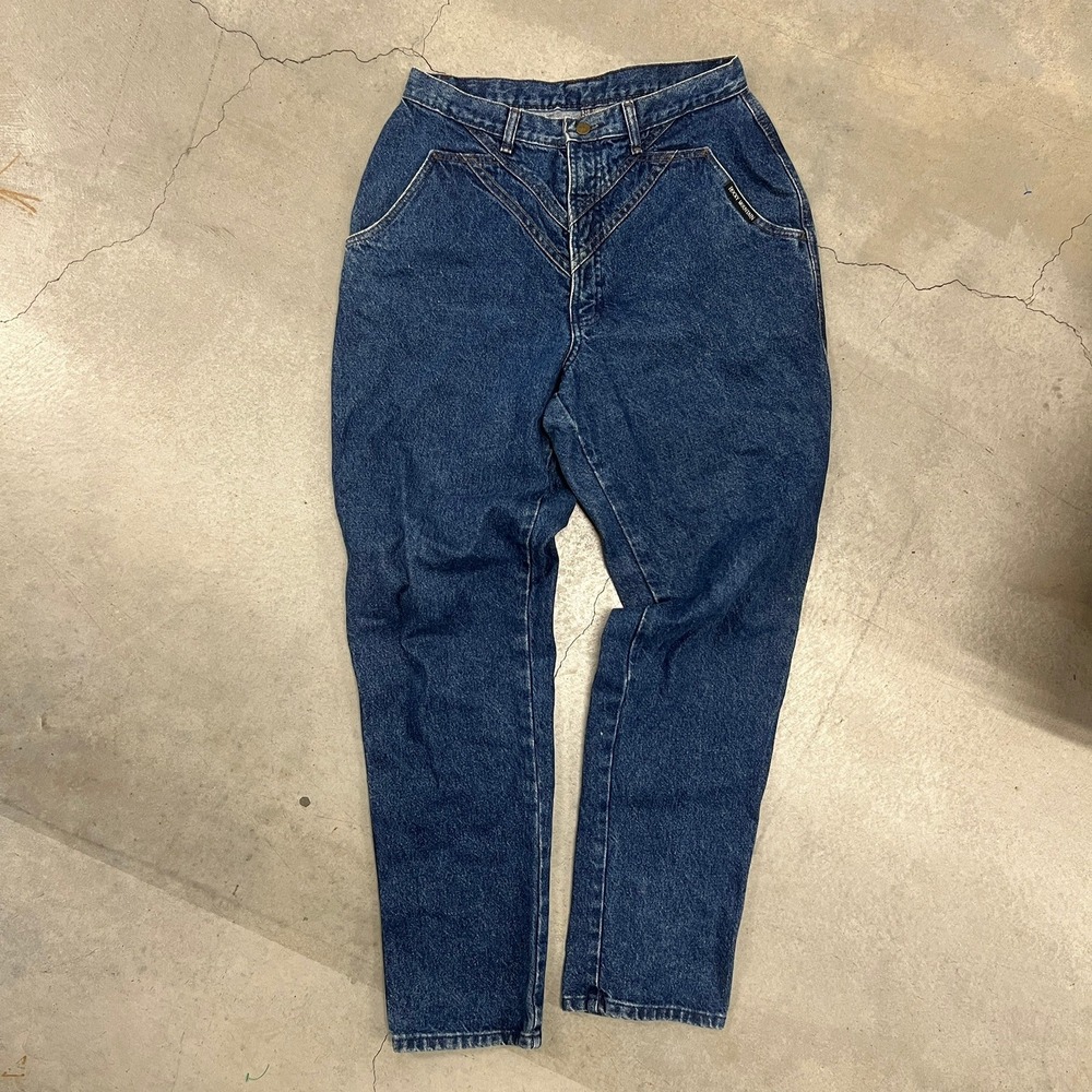 Vintage‎ 90s Rocky Mountain Jeans Bareback High Waisted Western Cowgirl V-Yoke